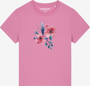 Watapparel Shirt 'Blume in Wasserfarbe 02' in Roze: voorkant