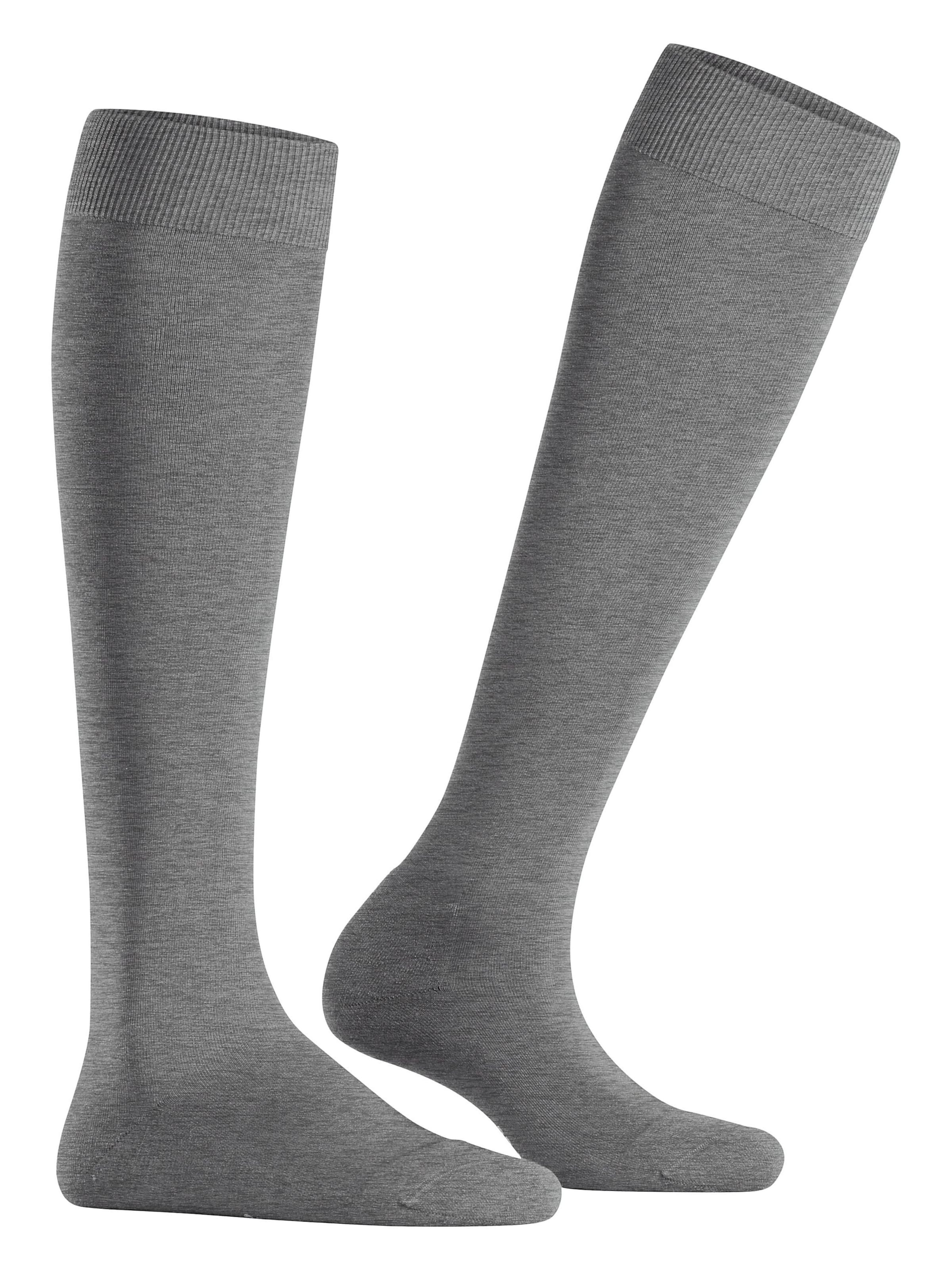 FALKE Knee High Socks 'ClimaWool' in Grey