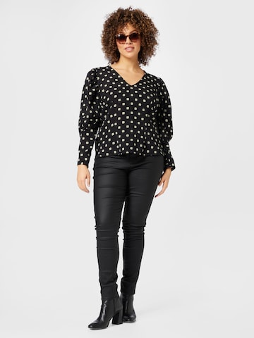 Vero Moda Curve Shirt 'GINA' in Schwarz