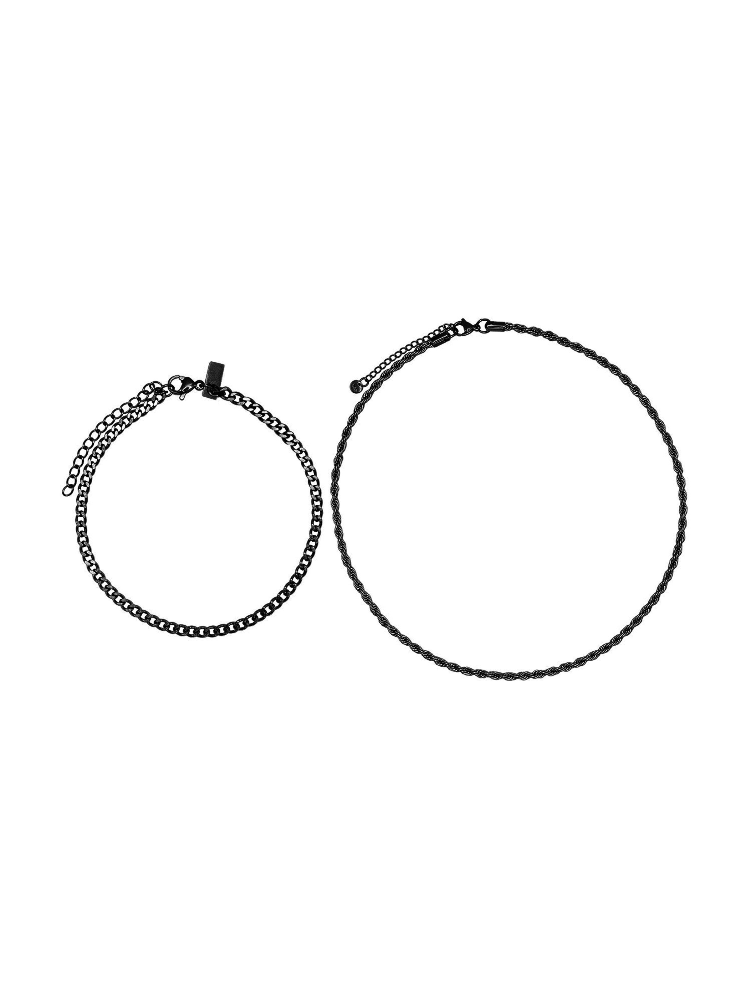 Parure de bijoux 'Theo' Heideman en noir : devant