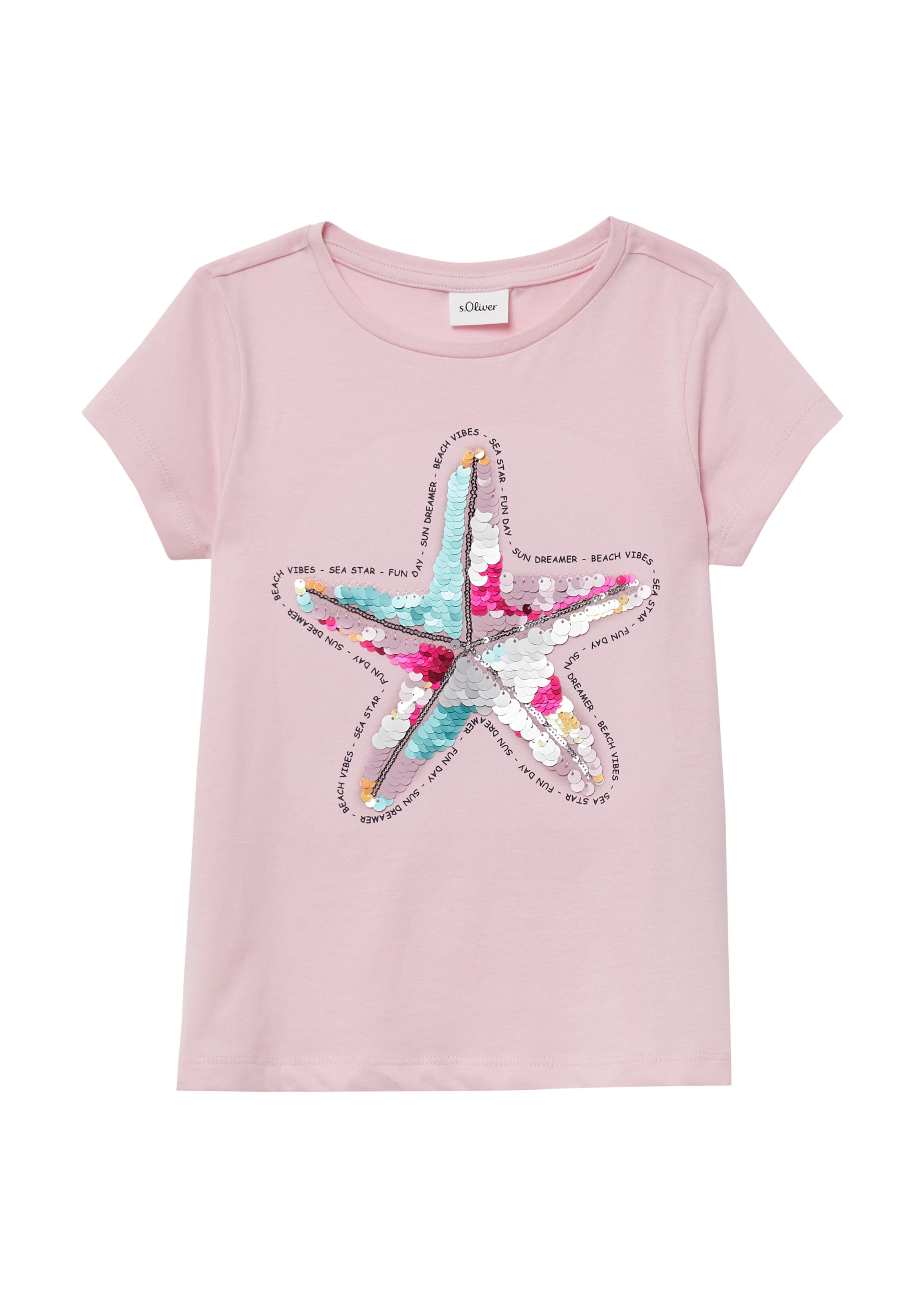 s.Oliver Μπλουζάκι σε ροζ: μπροστά