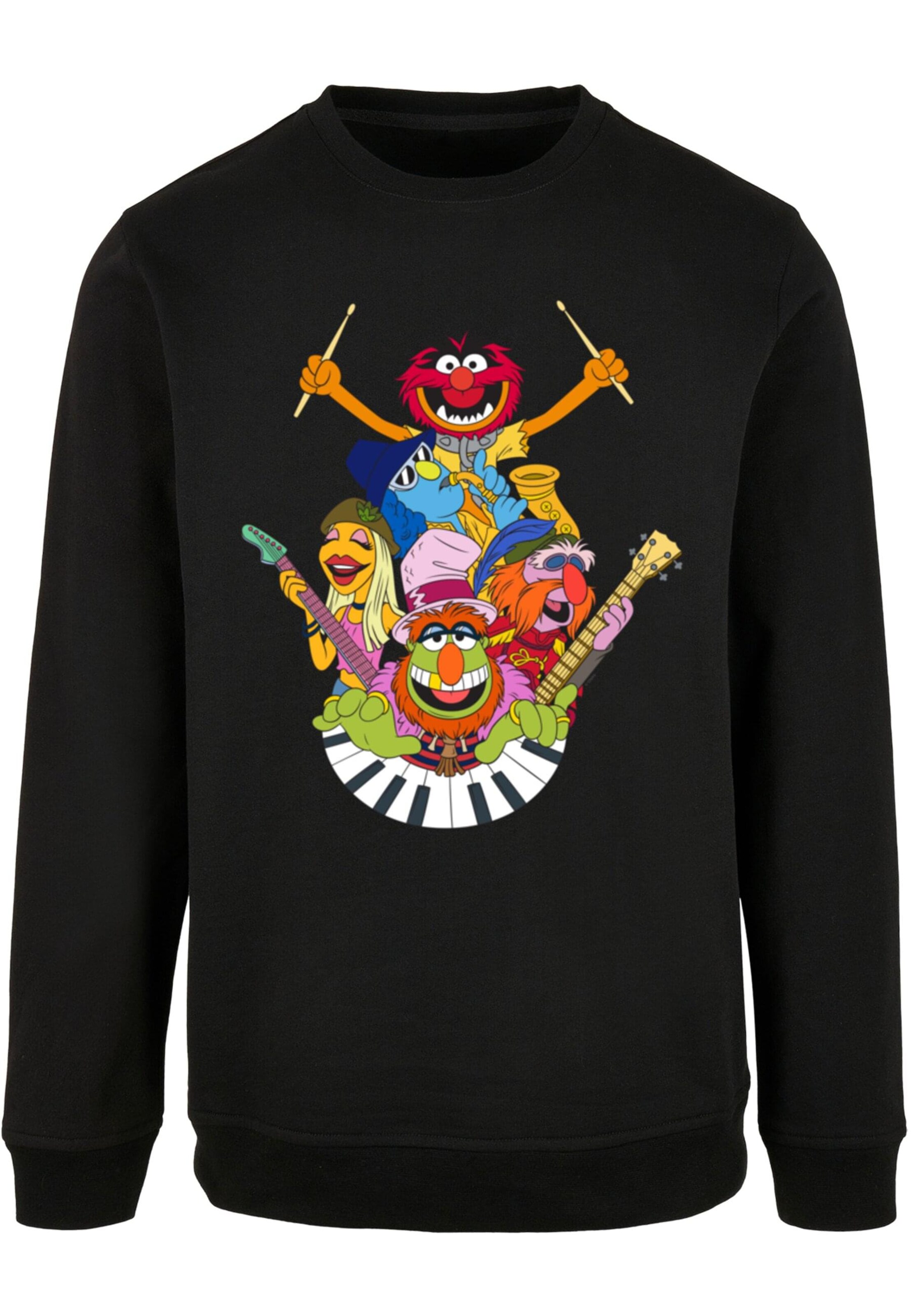 Felpa 'Muppets - Dr. Teeth and The Electric Mayhem' di ABSOLUTE CULT in nero: frontale