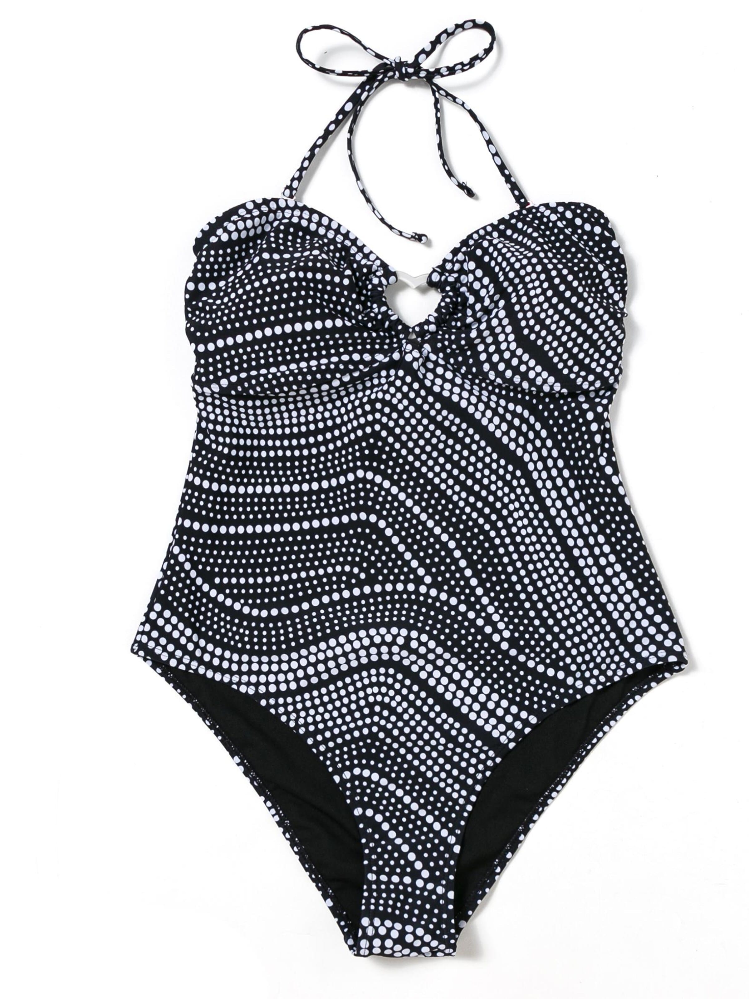 BONVERANO Classic Swimsuit in Black: front