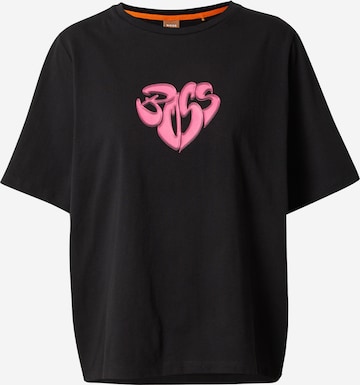 T-shirt 'Etey' BOSS Orange en noir : devant