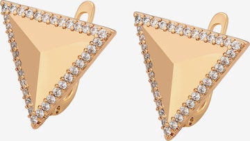 Boucles d'oreilles faina en or : devant