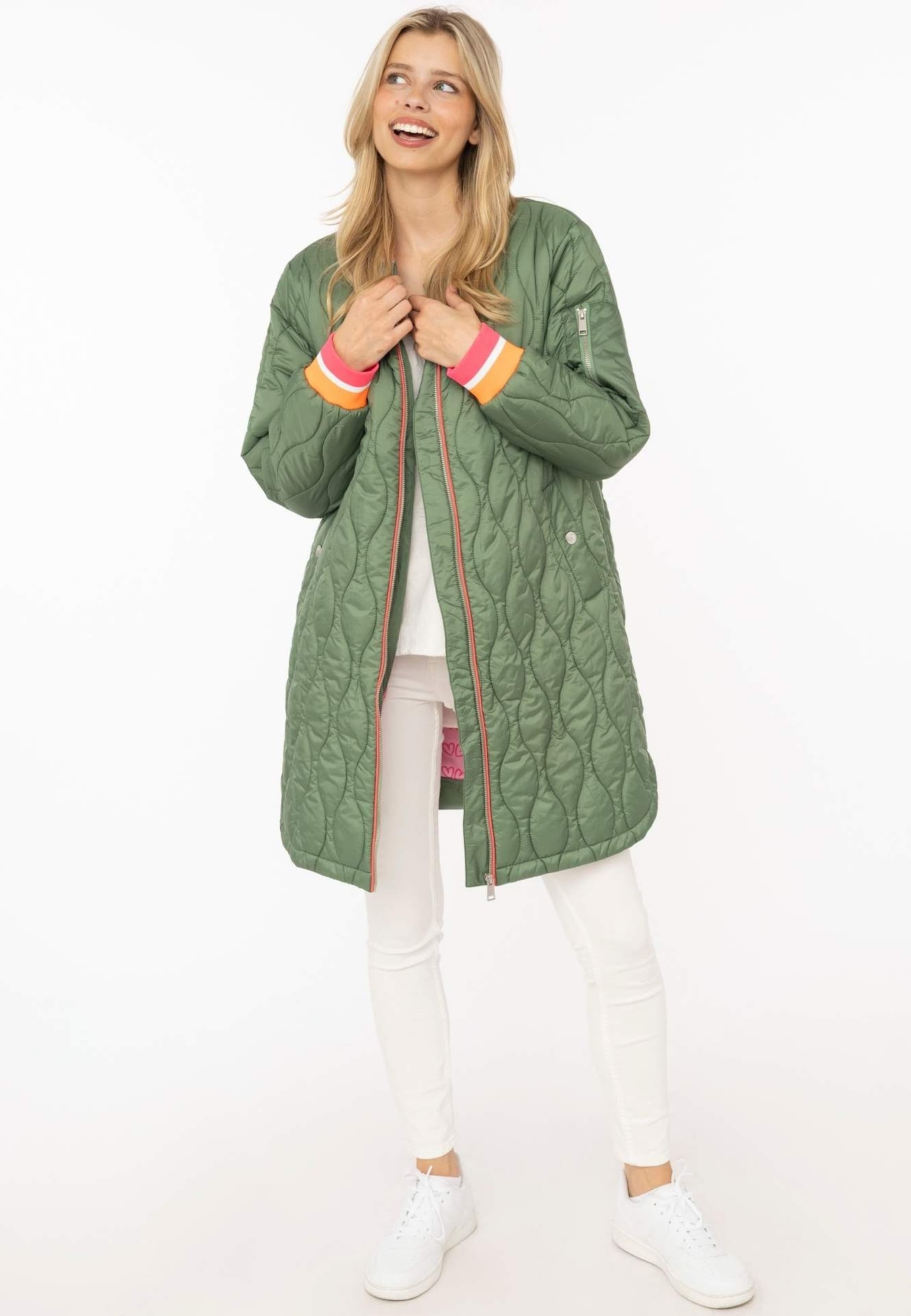 Manteau mi-saison Zwillingsherz en vert : devant