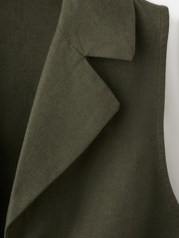 MANGO Kostymväst 'LINOVIS' i grön