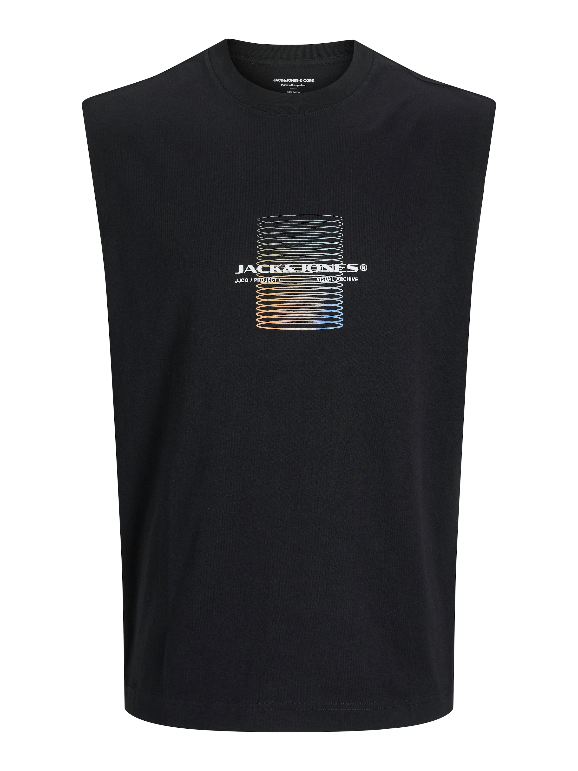 T-Shirt 'JCOCALMA' JACK & JONES en noir : devant