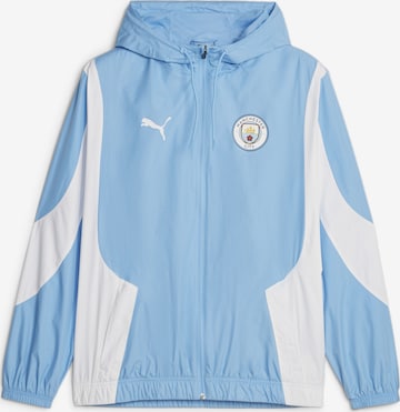 PUMA Athletic Jacket 'Manchester City F.C. Prematch Anthem' in Blue: front