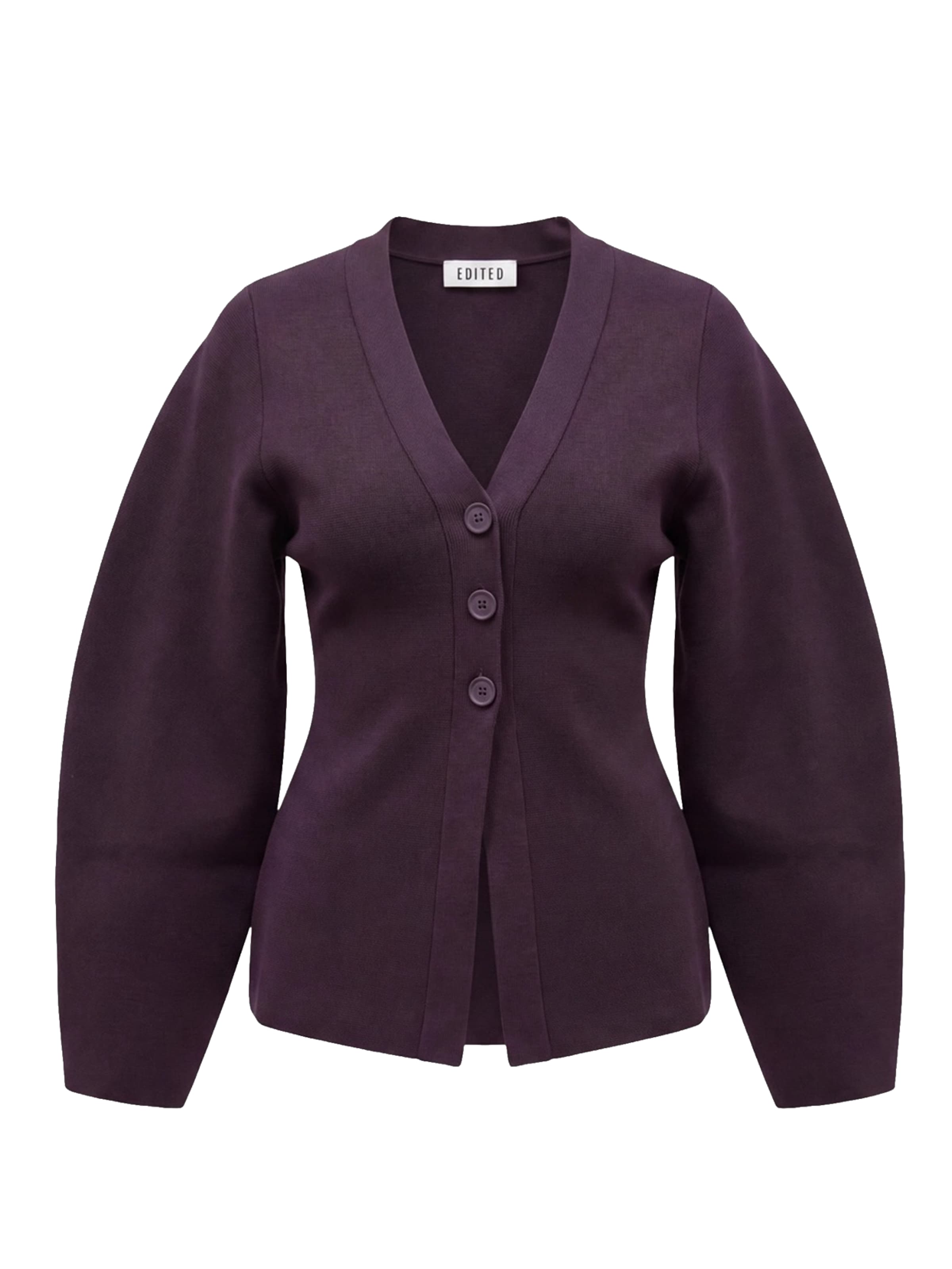 EDITED Gebreid vest 'Kendal' in Lila: voorkant