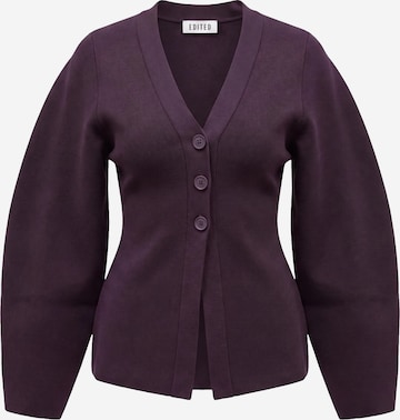 EDITED Gebreid vest 'Kendal' in Lila: voorkant