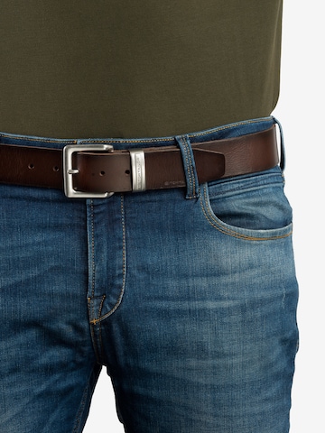 TOM TAILOR Belt ' JACOB' in Brown: front