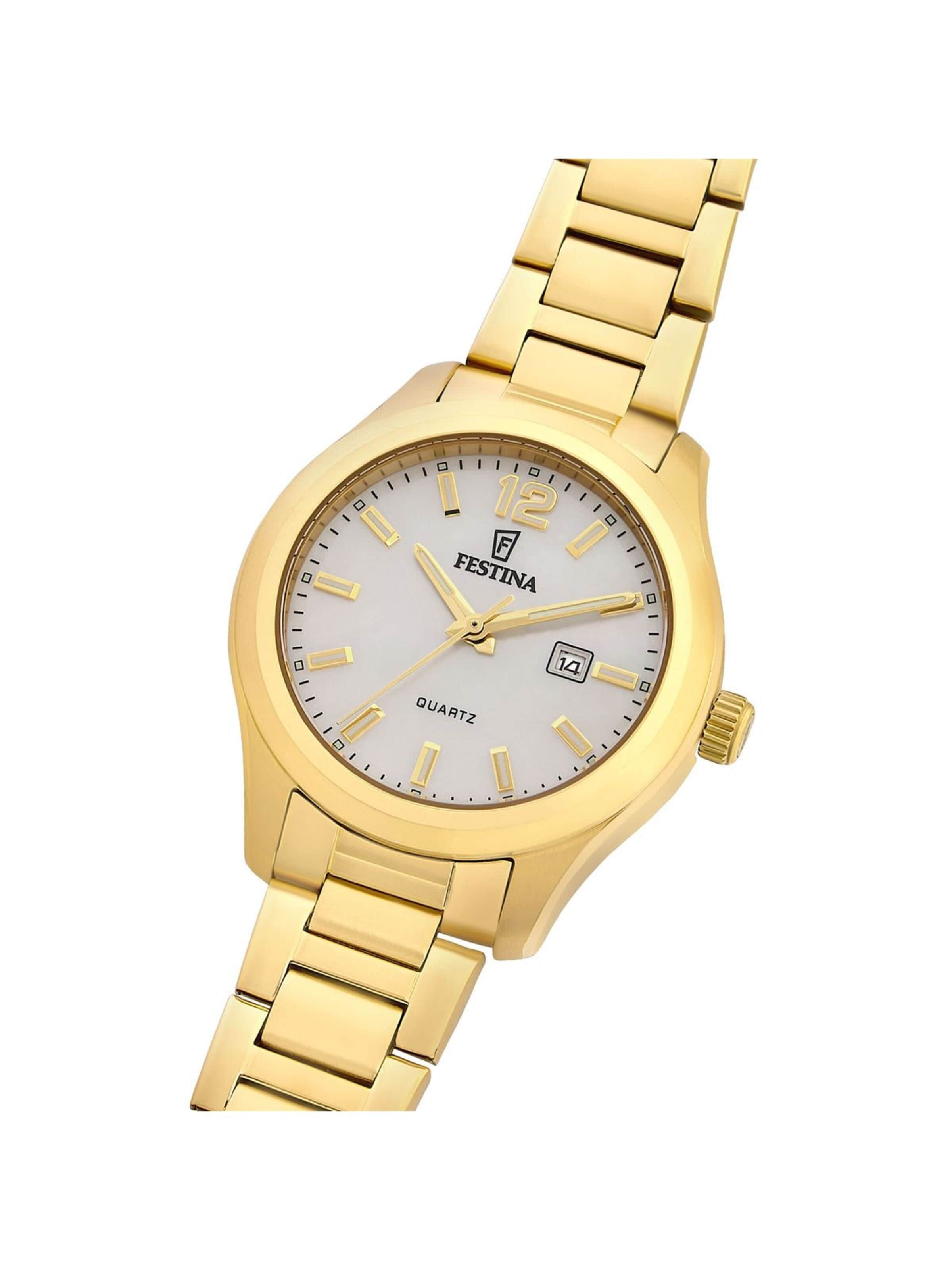 FESTINA Analog watch 'Acero Clasico' in Beige