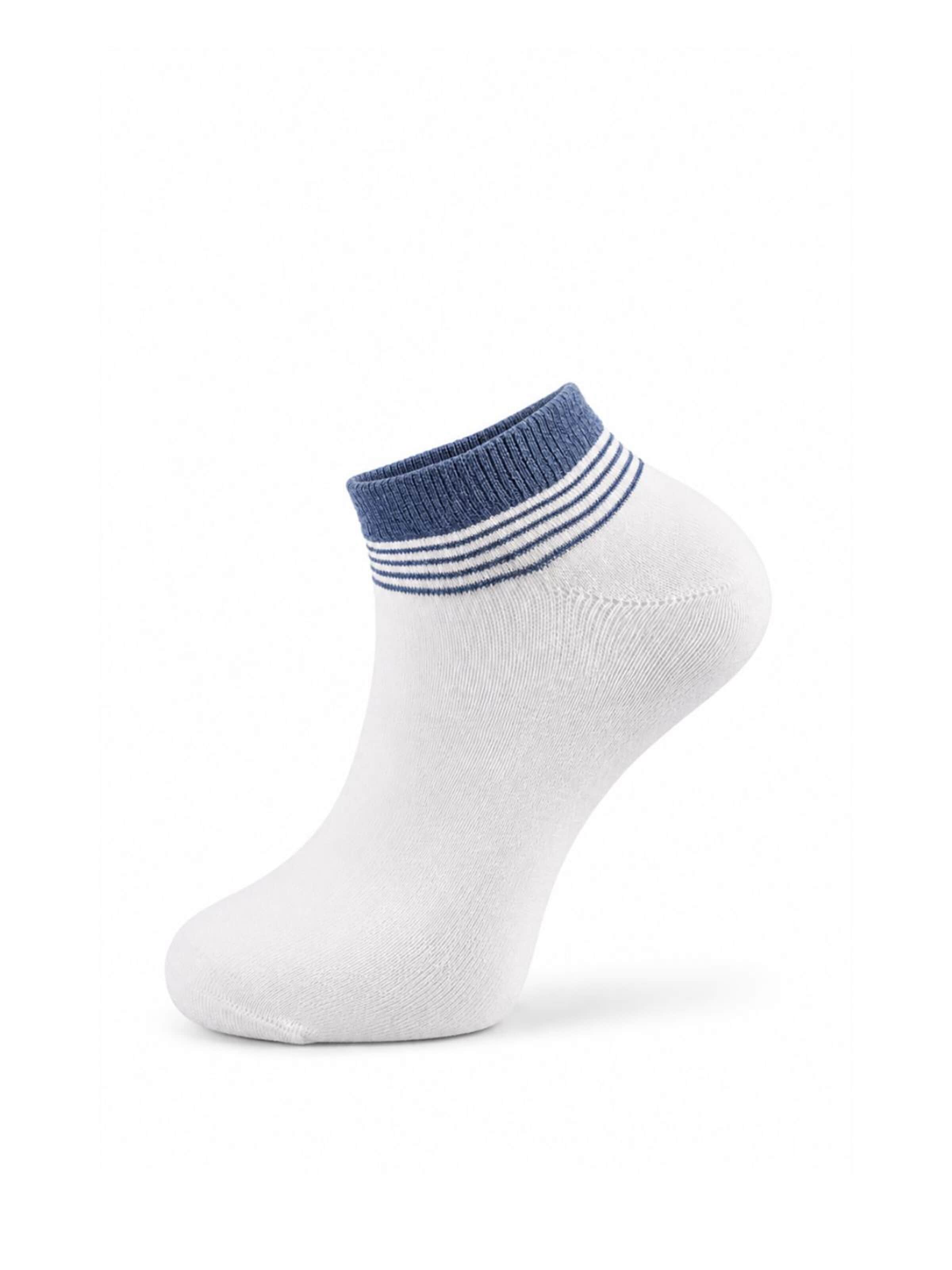 El Sueno Sokken 'Men's Stripe Cotton Blend Sneaker Socks' in Gemengde kleuren