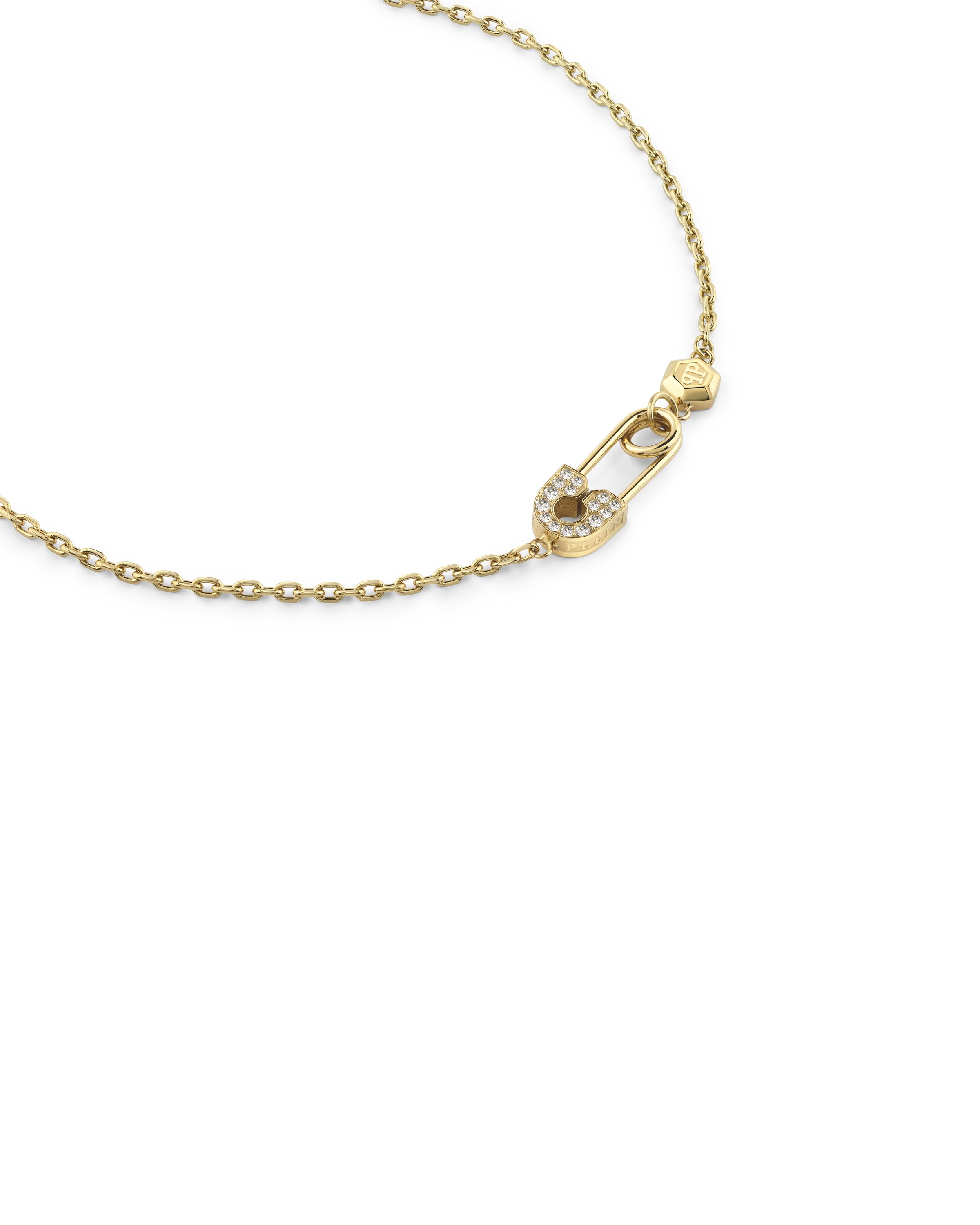 Philipp Plein Jewellery Kette 'PLEIN SAFETY PIN' in Gold