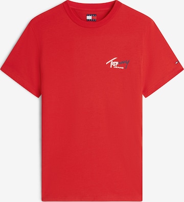 sarkans Tommy Jeans T-Krekls: no priekšpuses