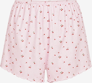 Pigiama corto 'Soft Touch Jacquard Shorts' di cfab in rosa: frontale