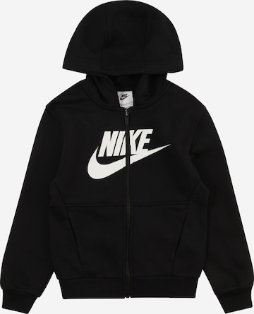Nike Sportswear Суичъри с качулка в черно: отпред
