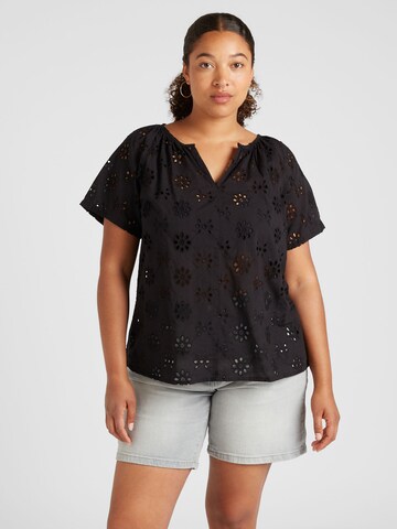 ONLY Carmakoma Blouse 'ALIX' in Zwart: voorkant