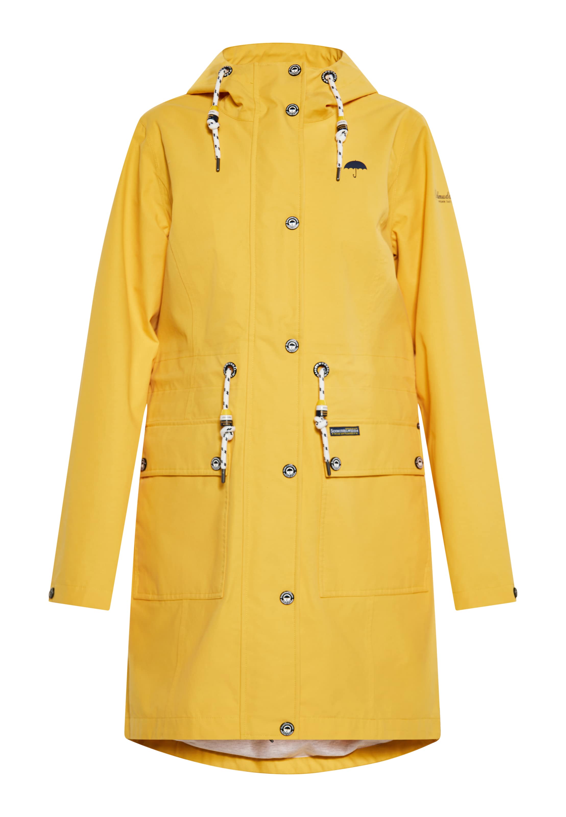 Schmuddelwedda Funktsionaalne mantel, värv kollane: eest vaates