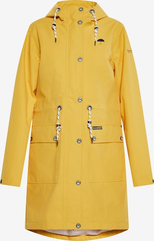 Schmuddelwedda Toiminnallinen pitkä takki värissä keltainen: edessä