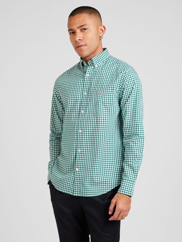 GANT Regular fit Button Up Shirt in Green: front