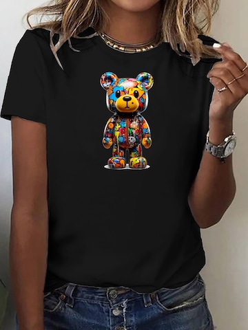 RMK Shirt 'Bear'‌‌‌‌‌‌‌‌‌ in Schwarz: Vorderseite
