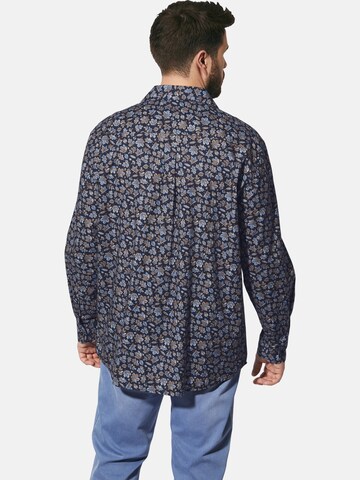 Charles Colby Comfort fit Overhemd 'Duke Caspiat' in Blauw