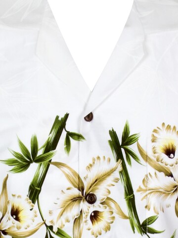 KY's Regular Fit Hemd 'Bambus Brustdruck'‌‌‌‌‌‌‌ in Weiß