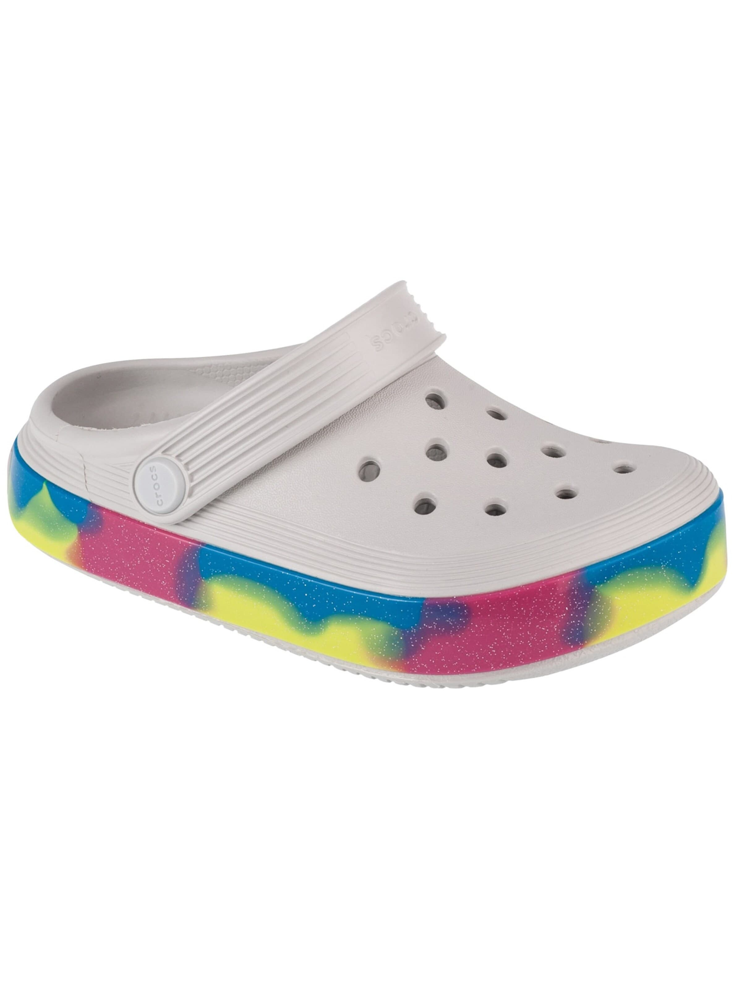 Crocs Sandalen 'Crocs Off Court Glitter Band Kids Clog' in Grijs: voorkant