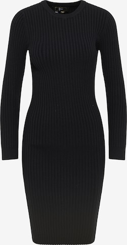 Rochie de la faina pe negru: față