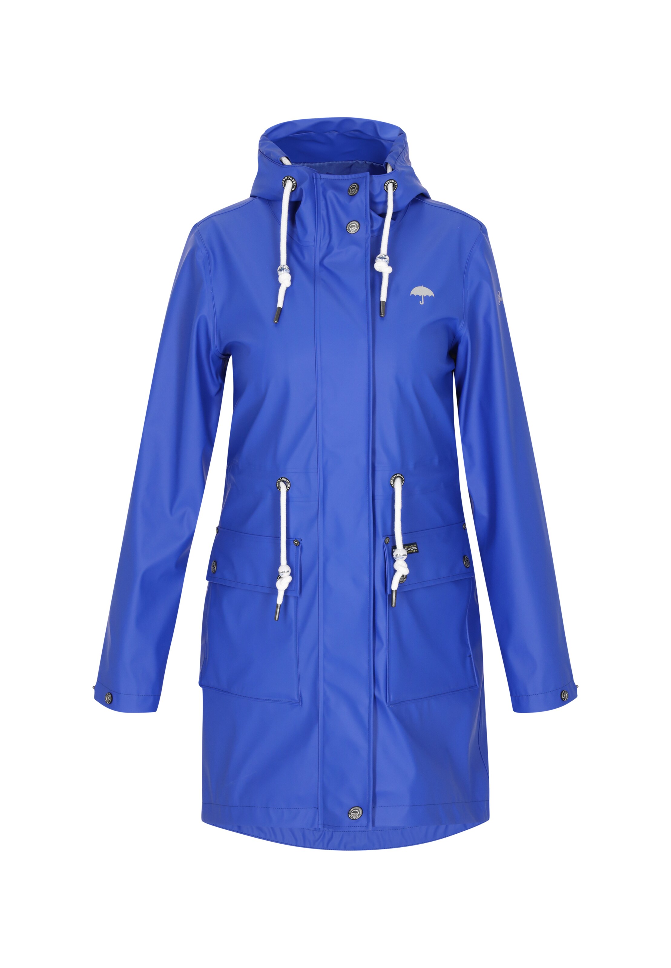 Schmuddelwedda Funkční kabát – modrá: přední strana
