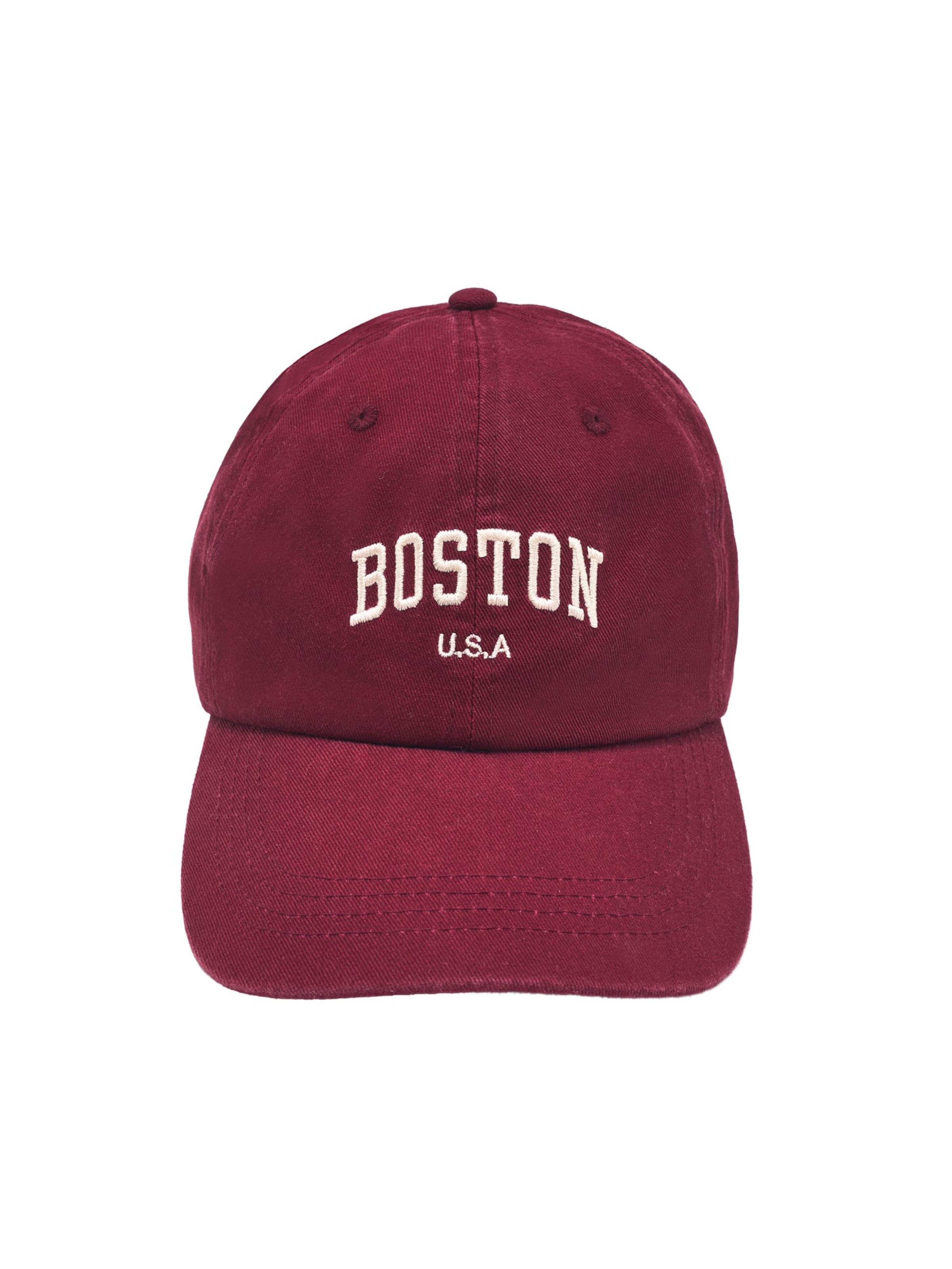 Pull&Bear Hætte 'BOSTON' i 55-60 i cranberry / hvid, Produktvisning