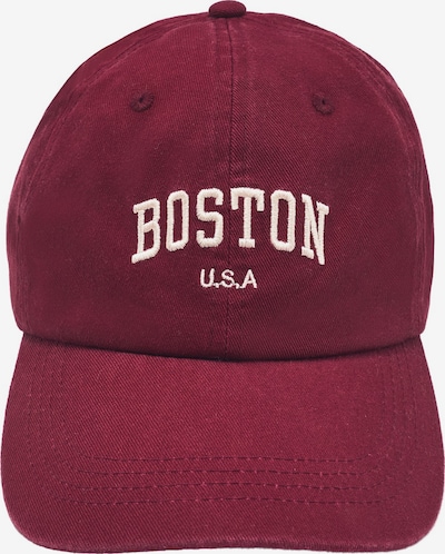 Pull&Bear Lippalakki 'BOSTON' koossa 55-60 värissä karpalo / valkoinen, Tuotenäkymä