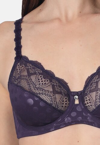 sassa Bralette Bra 'DOT & BLOSSOM' in Purple