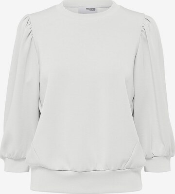 Sweat-shirt 'Tenny' SELECTED FEMME en blanc : devant