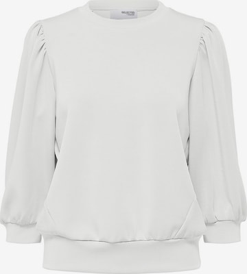 Sweat-shirt 'Tenny' SELECTED FEMME en blanc : devant