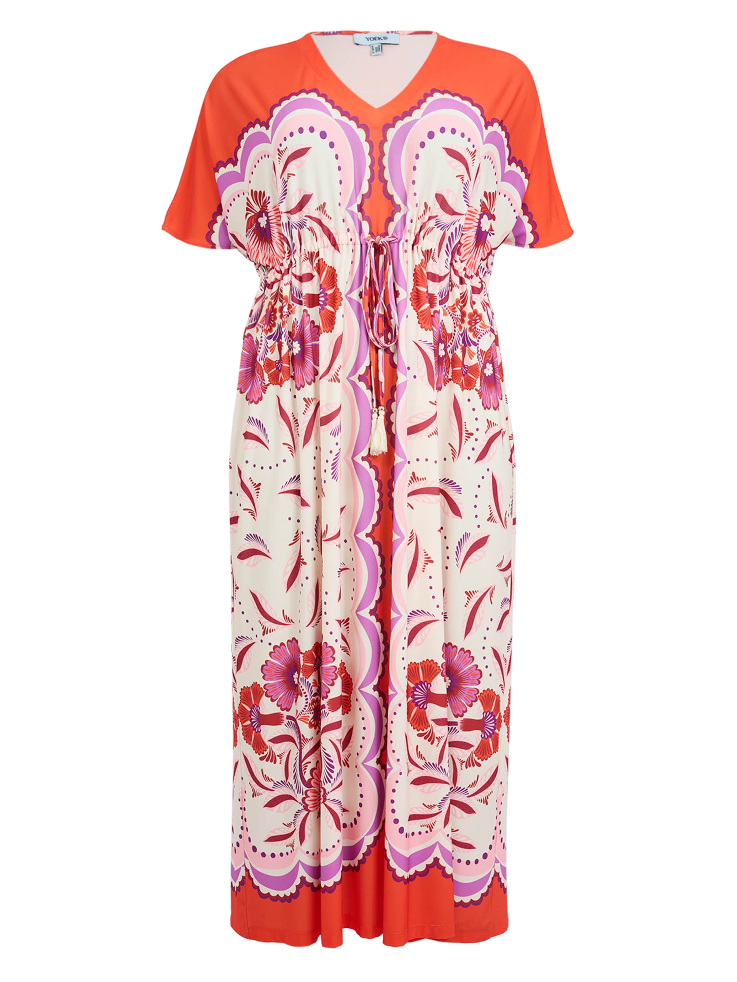 YOEK Dress in Orange: front