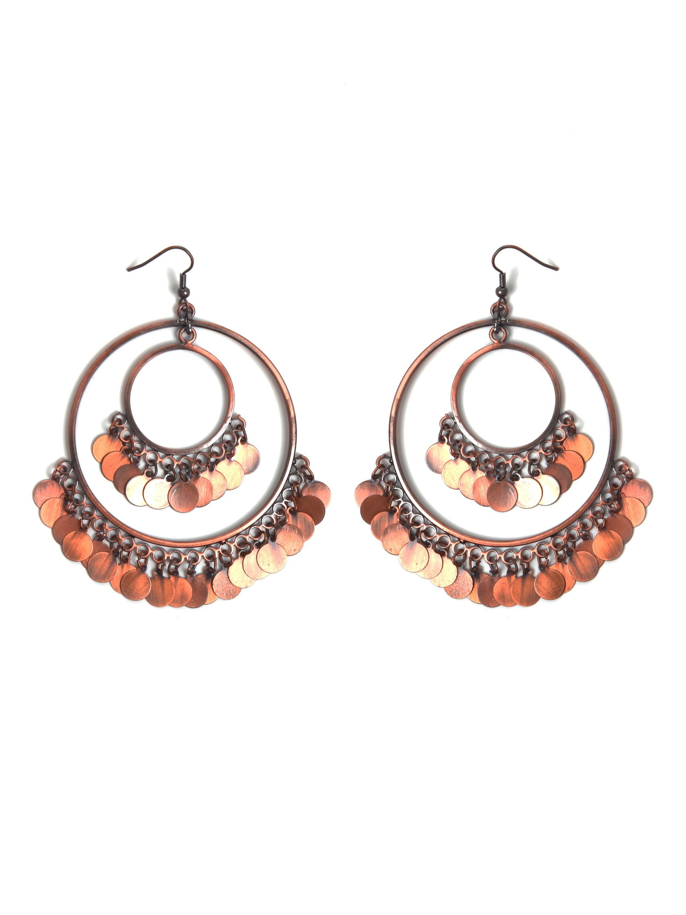 COLLEZIONE ALESSANDRO Earrings 'Faiza' in Brown: front