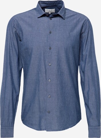 Casual Friday - Ajuste regular Camisa 'Arthur' en azul: frente