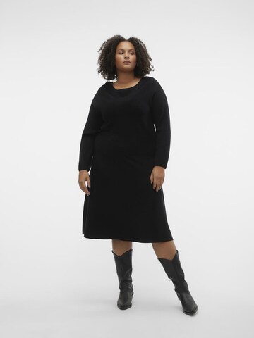 Vero Moda Curve Knitted dress 'NANCY' in Black: front