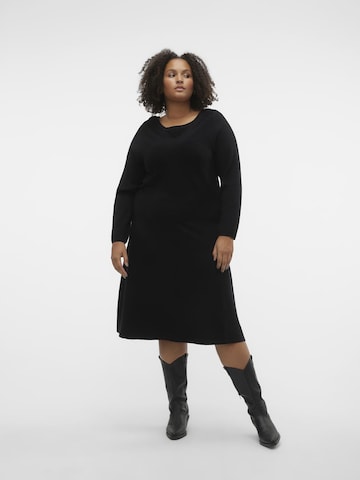 Vero Moda Curve Strikkjole 'NANCY' i sort: forside