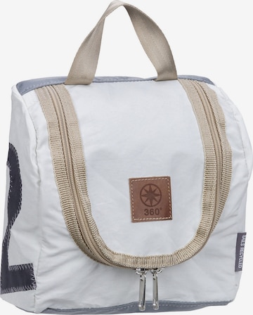 360 Grad Kulturtasche ' Matrose XL ' in Weiß: Vorderseite
