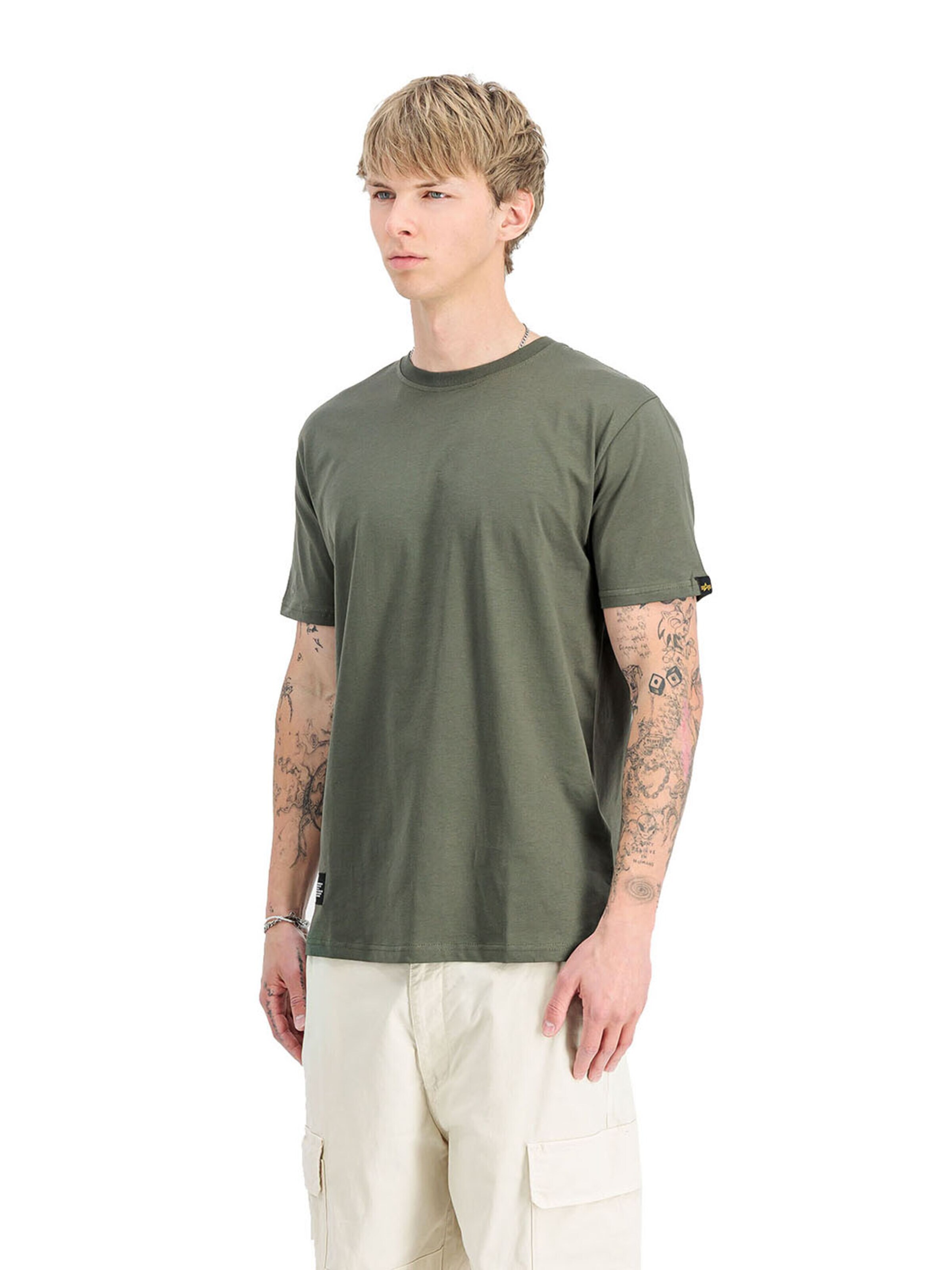 ALPHA INDUSTRIES Shirt in Green: front