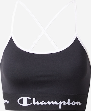 Champion Authentic Athletic Apparel Bralette Sports Bra in Black: front