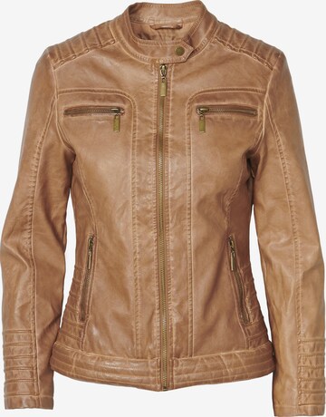 KOROSHI Between-Season Jacket in Brown: front