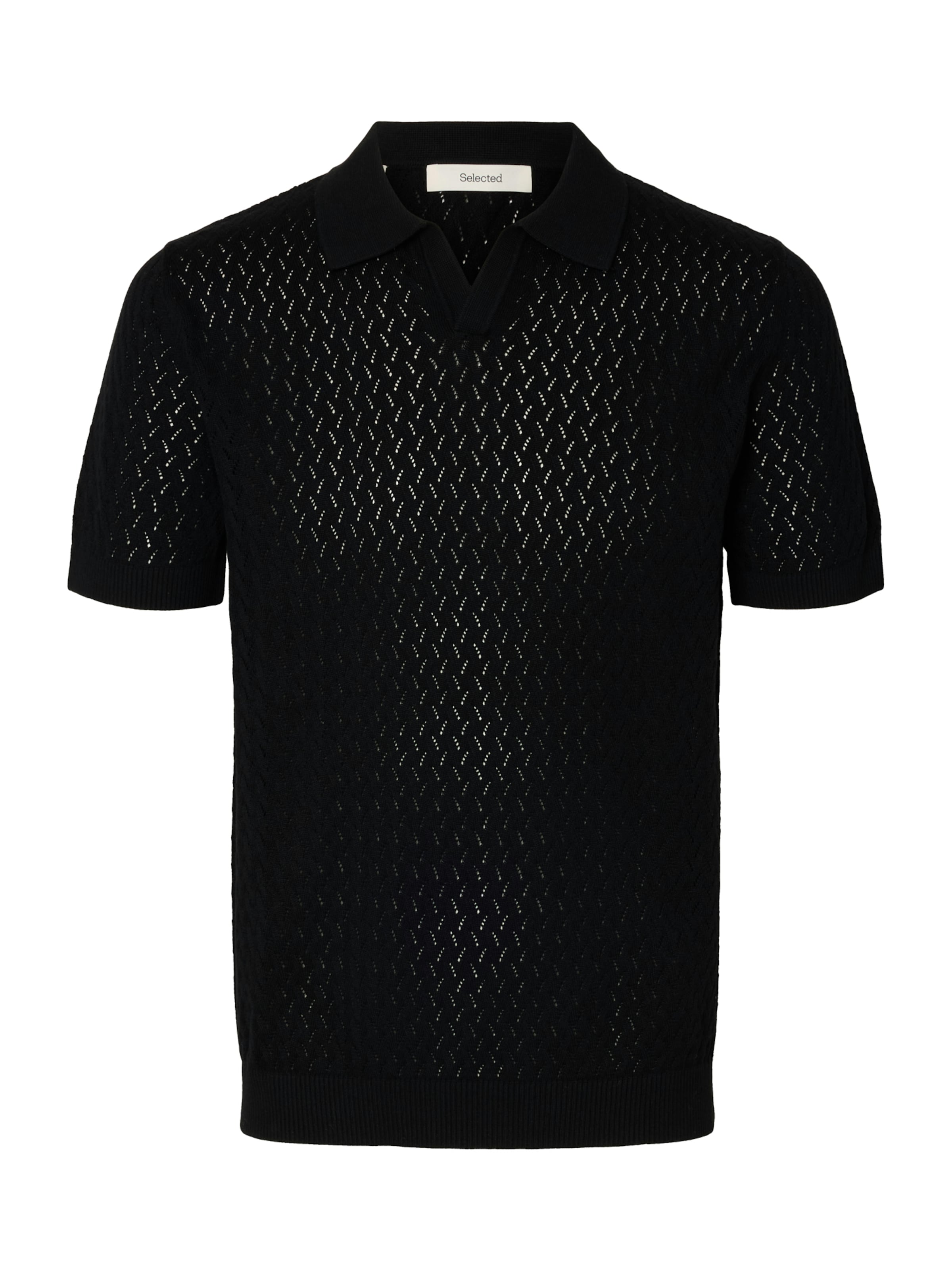 SELECTED Pullover 'SLHLINO' in Schwarz: Vorderseite