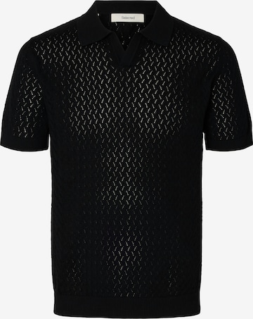 SELECTED Pullover 'SLHLINO' in Schwarz: Vorderseite