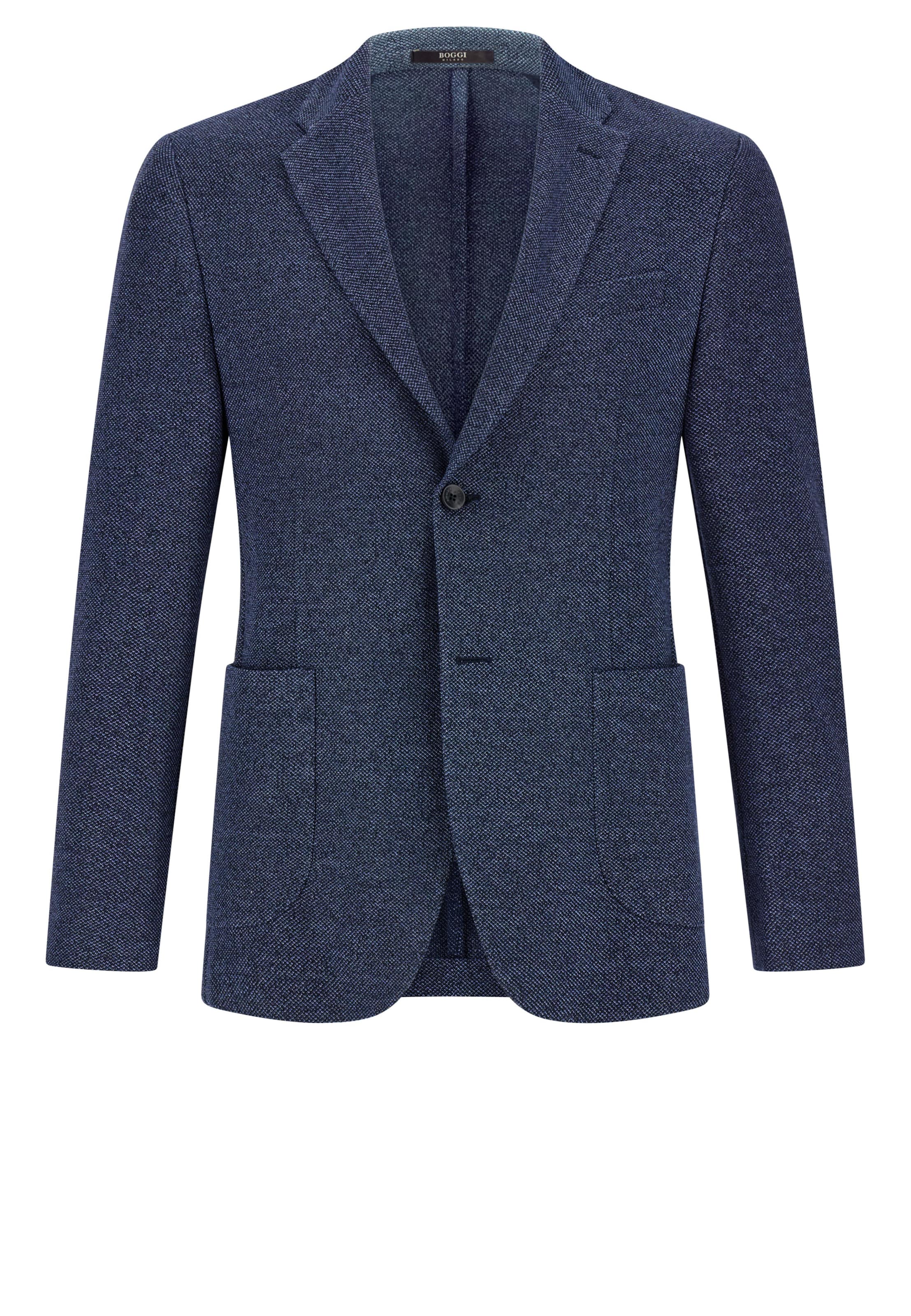 Coupe slim Veste de costume Boggi Milano en bleu : devant