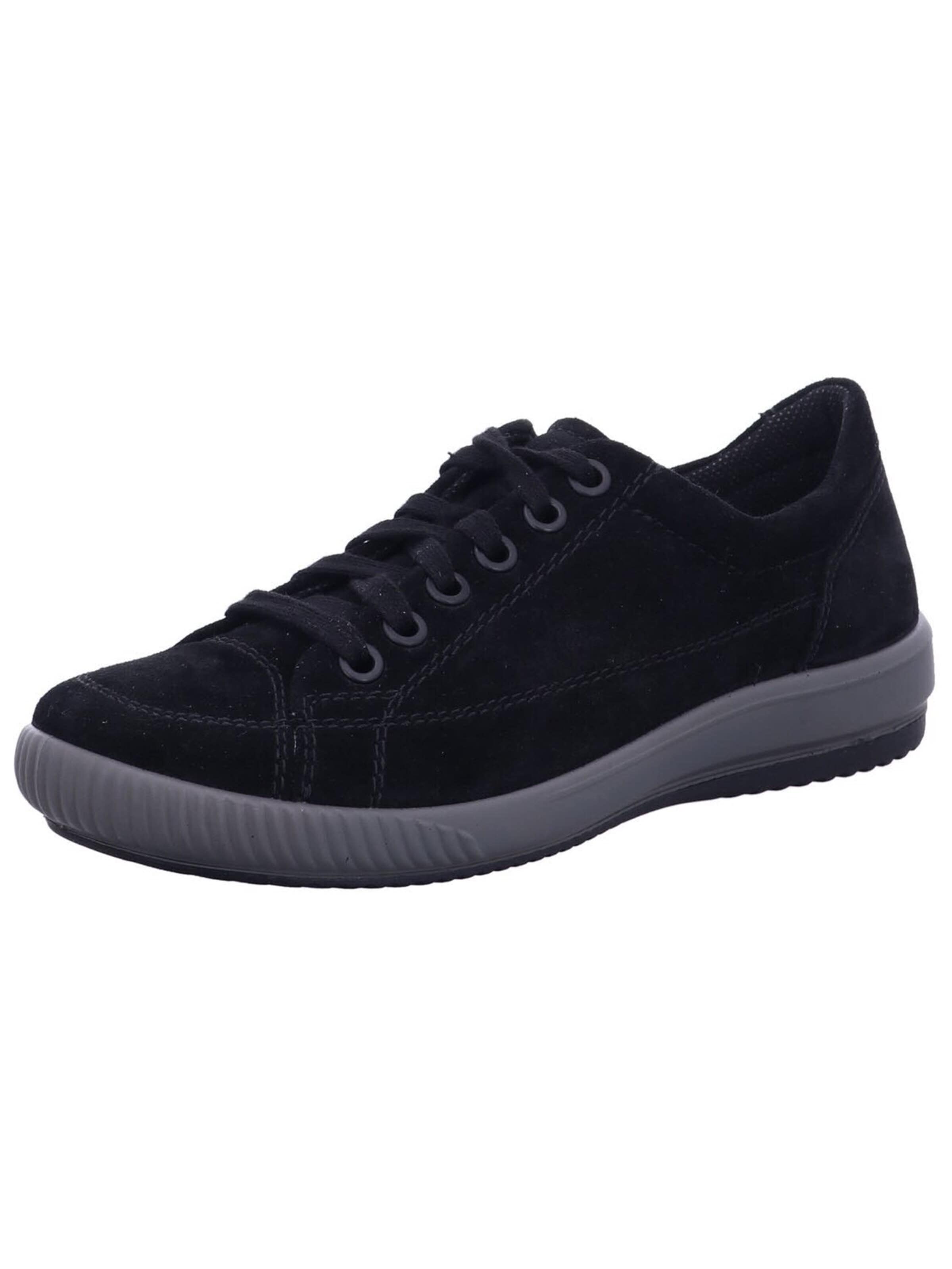 Legero Schnürschuh 'Klassischer Schnürschuh Damen 2-000161 0200 Velourleder in schwarz'‌‌ in Schwarz: Vorderseite